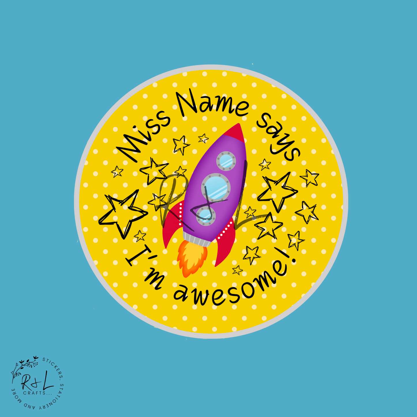 Awesome Teacher sticker notebook