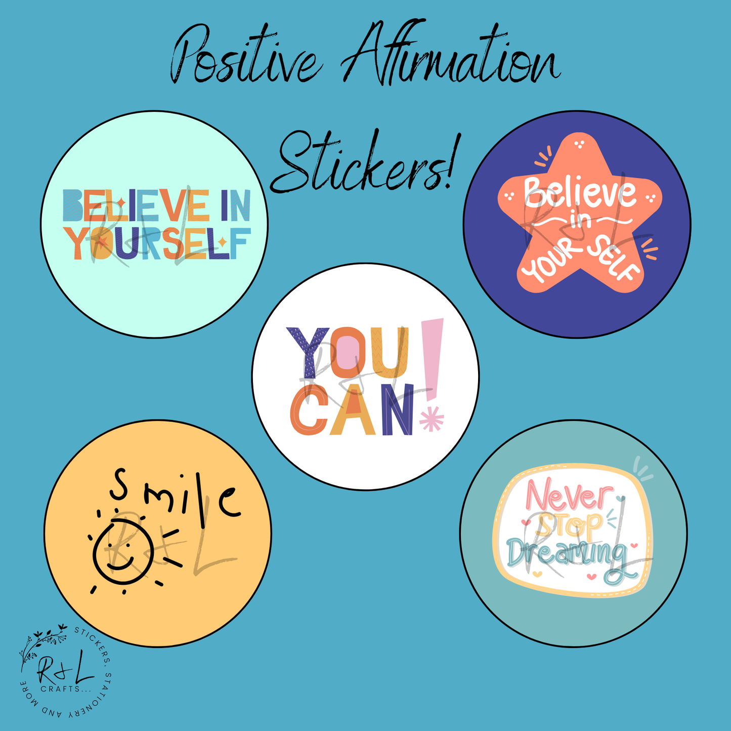 Affirmation stickers