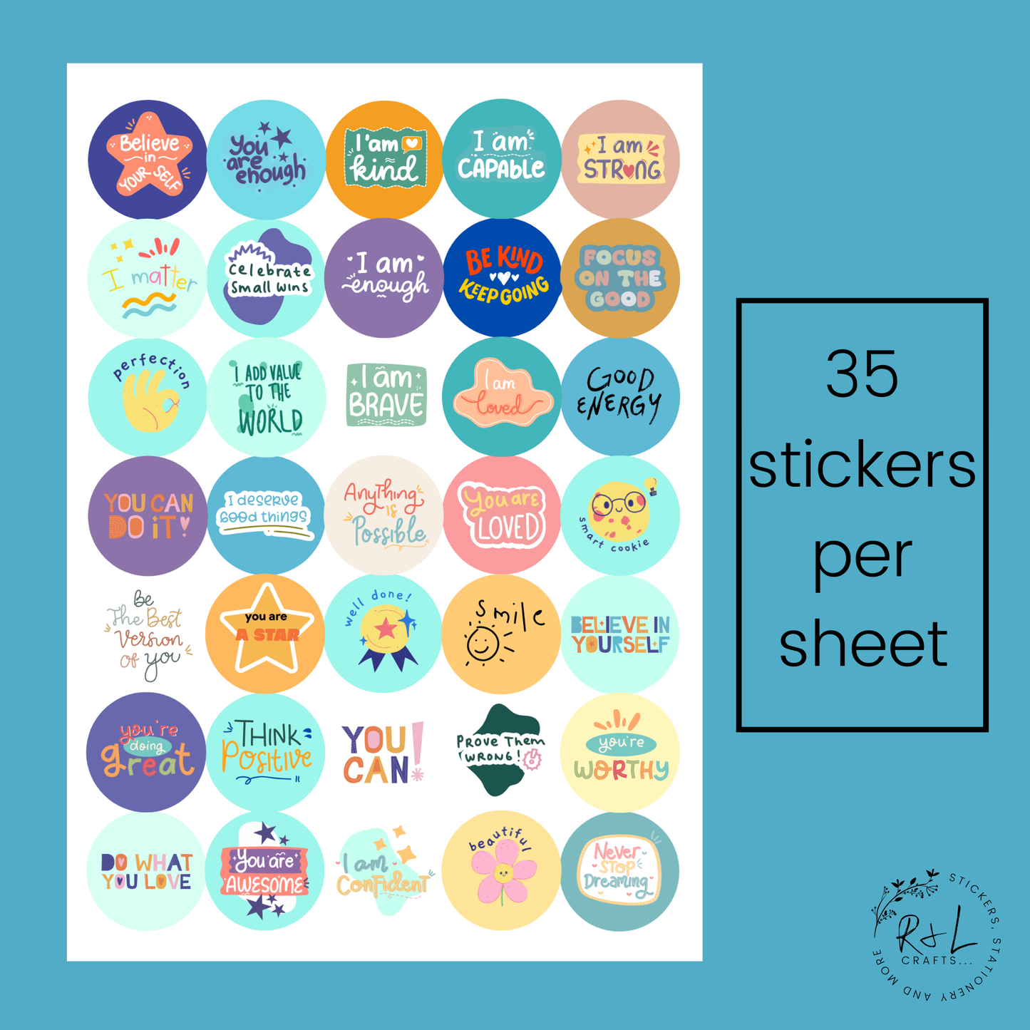 Affirmation stickers
