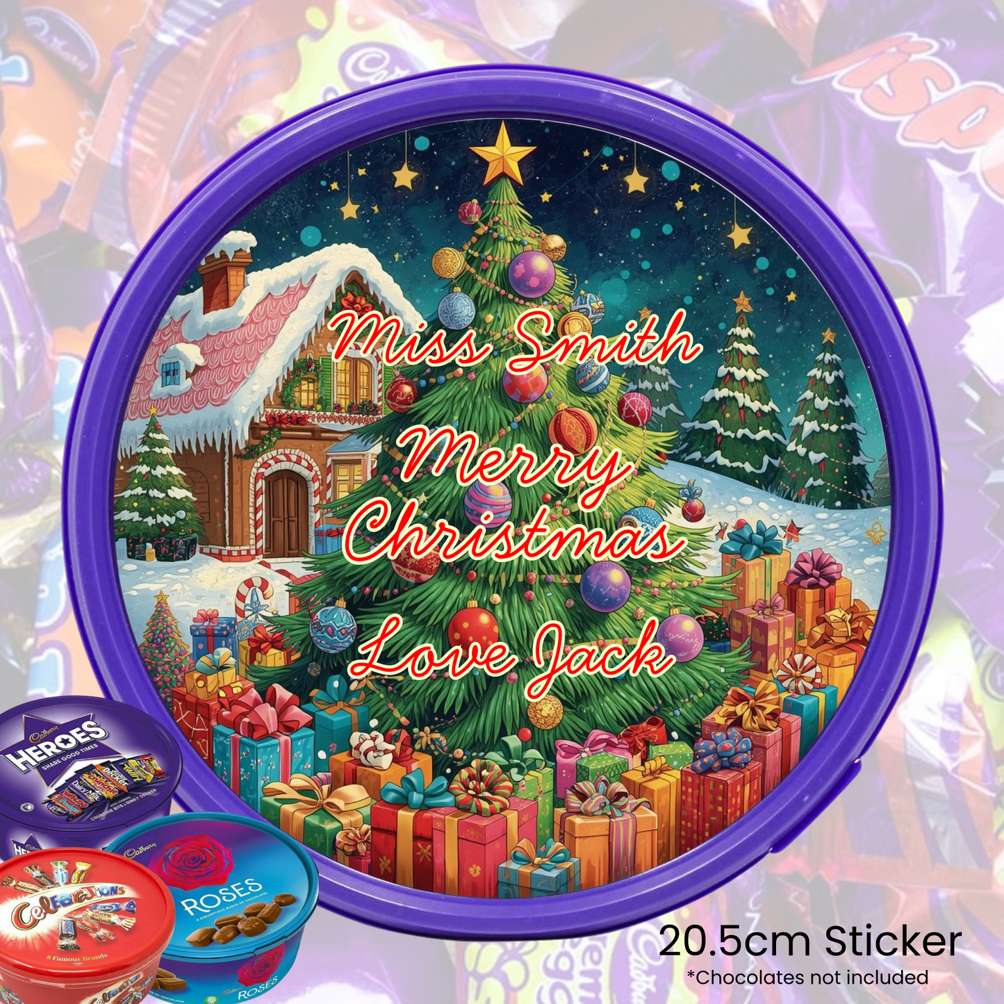 The Majestic Fir - chocolate tub sticker