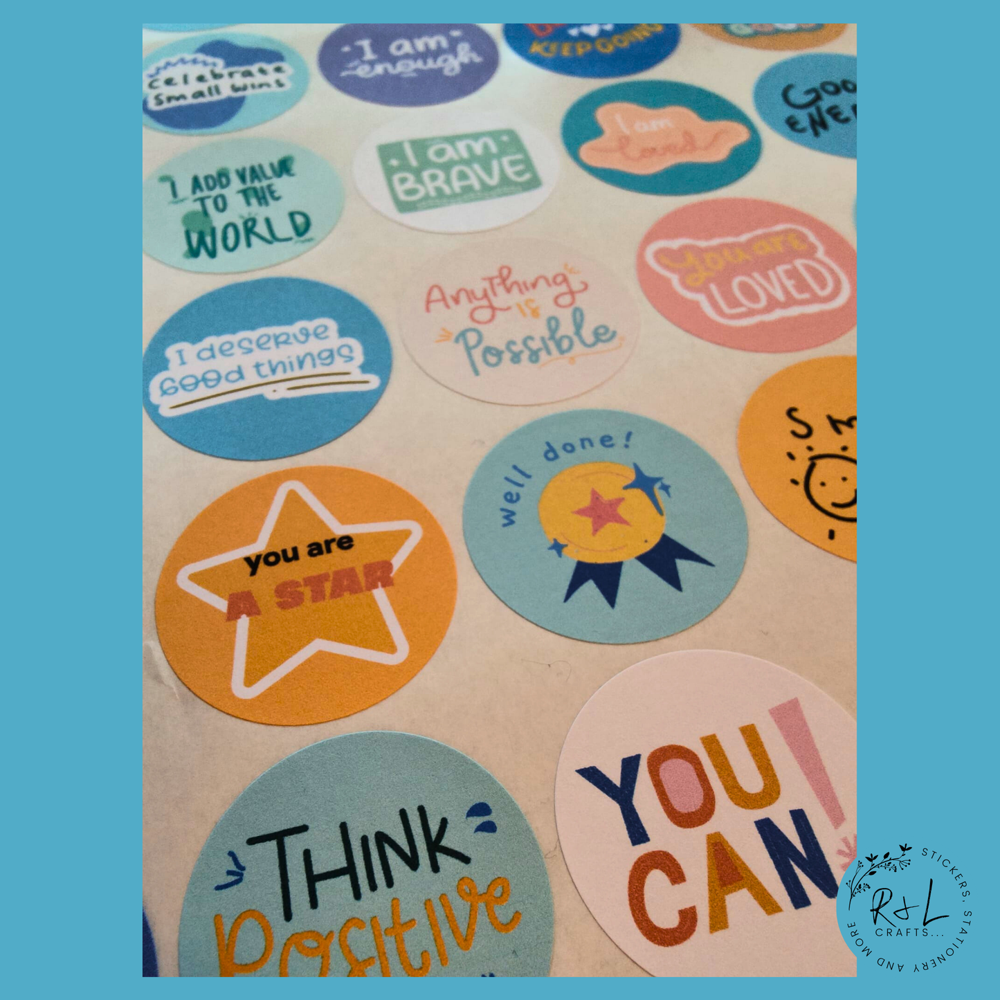 Affirmation stickers