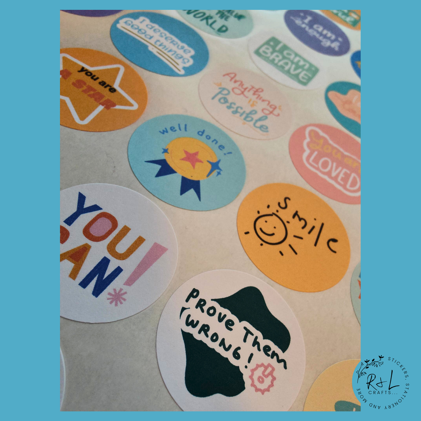 Affirmation stickers