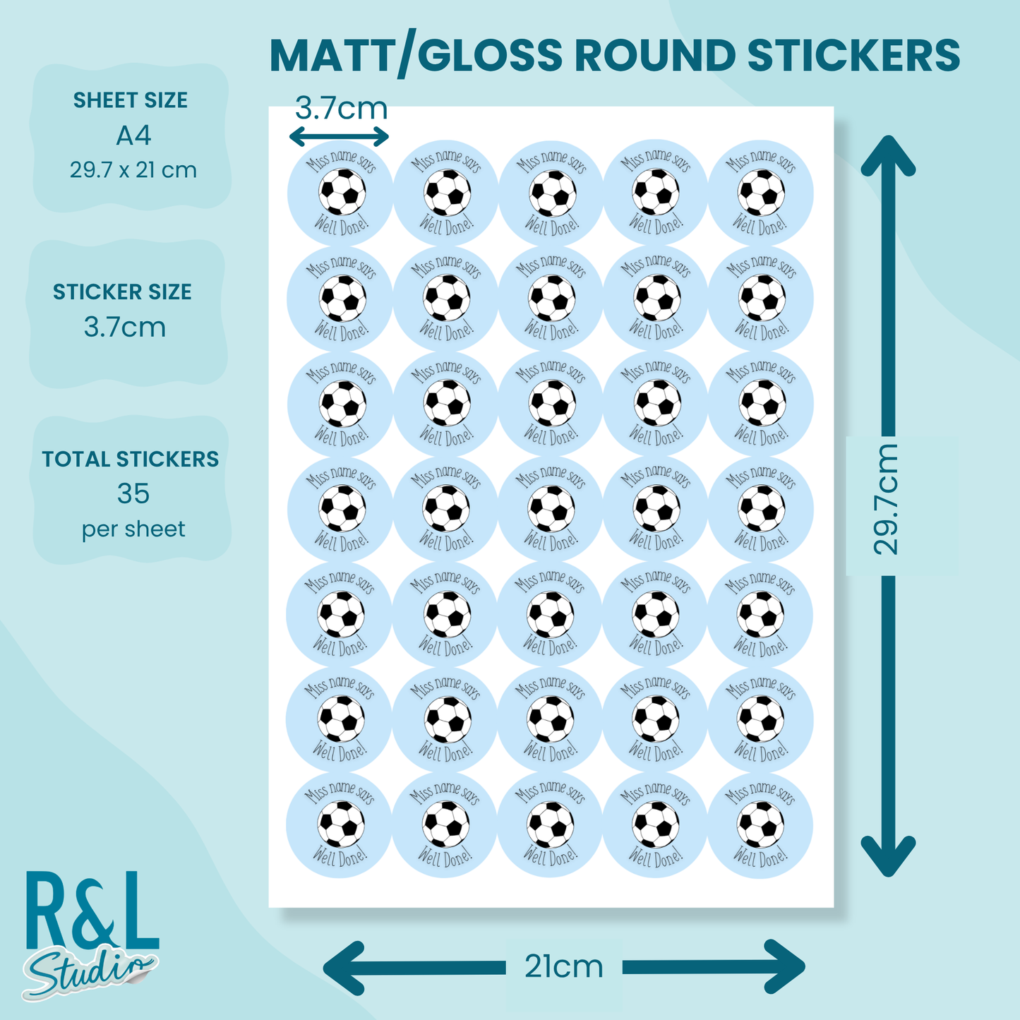 Football Teacher Stickers