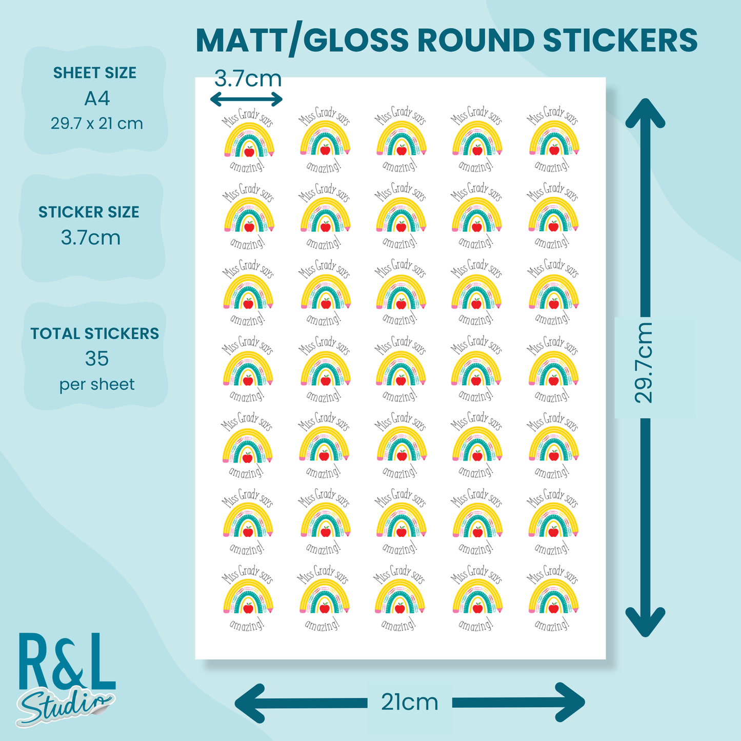 Teacher rainbow - teacher stickers