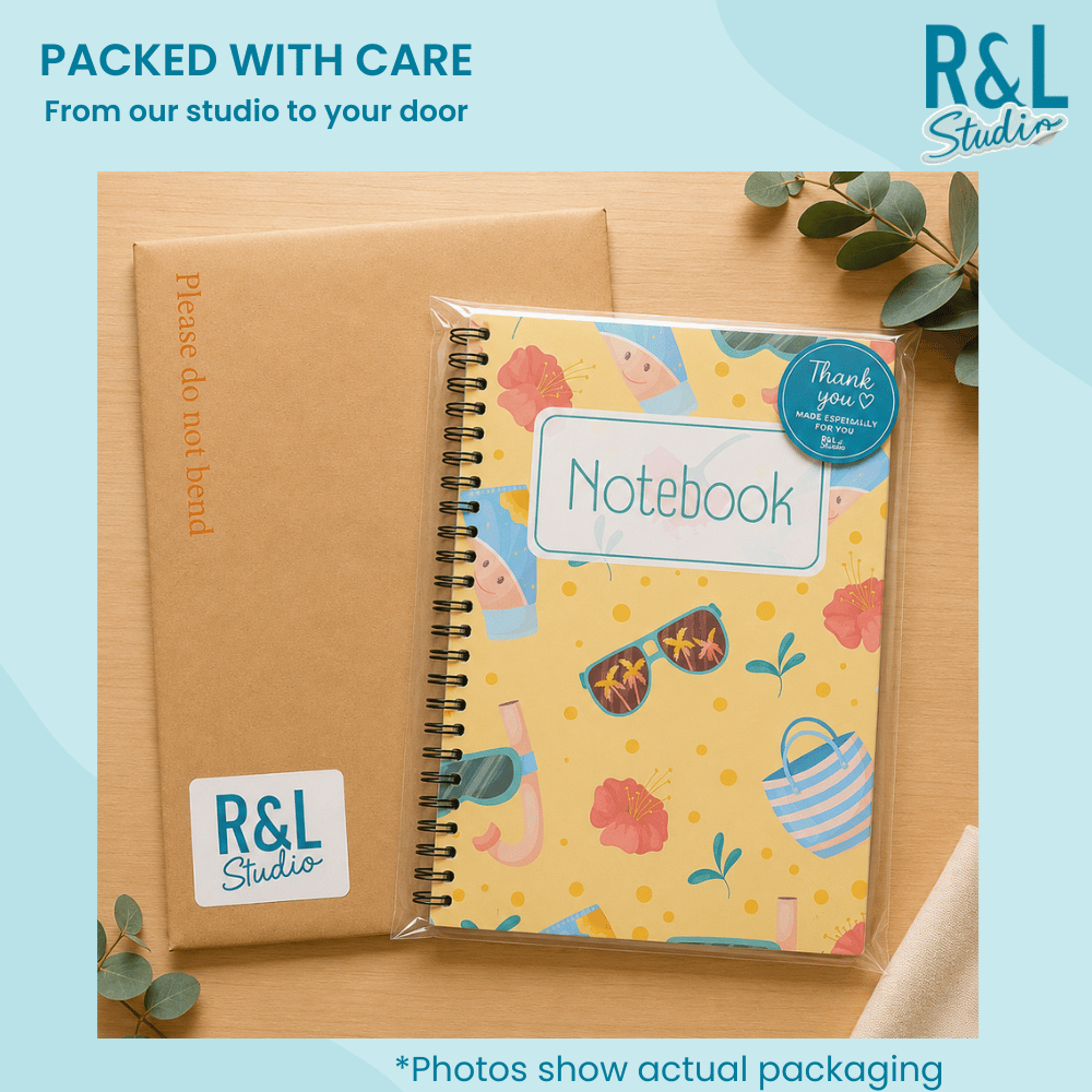 Personalised Summer Holiday Wirebound Notebook