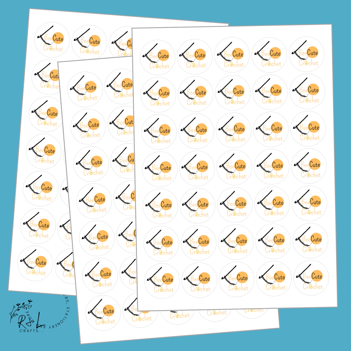 Round Business logo stickers - matt finish