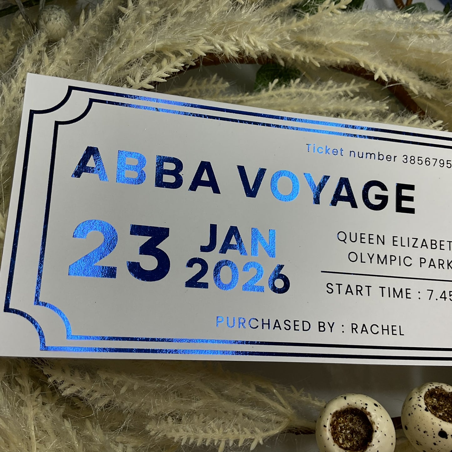 ABBA Voyage Foiled Gift Ticket