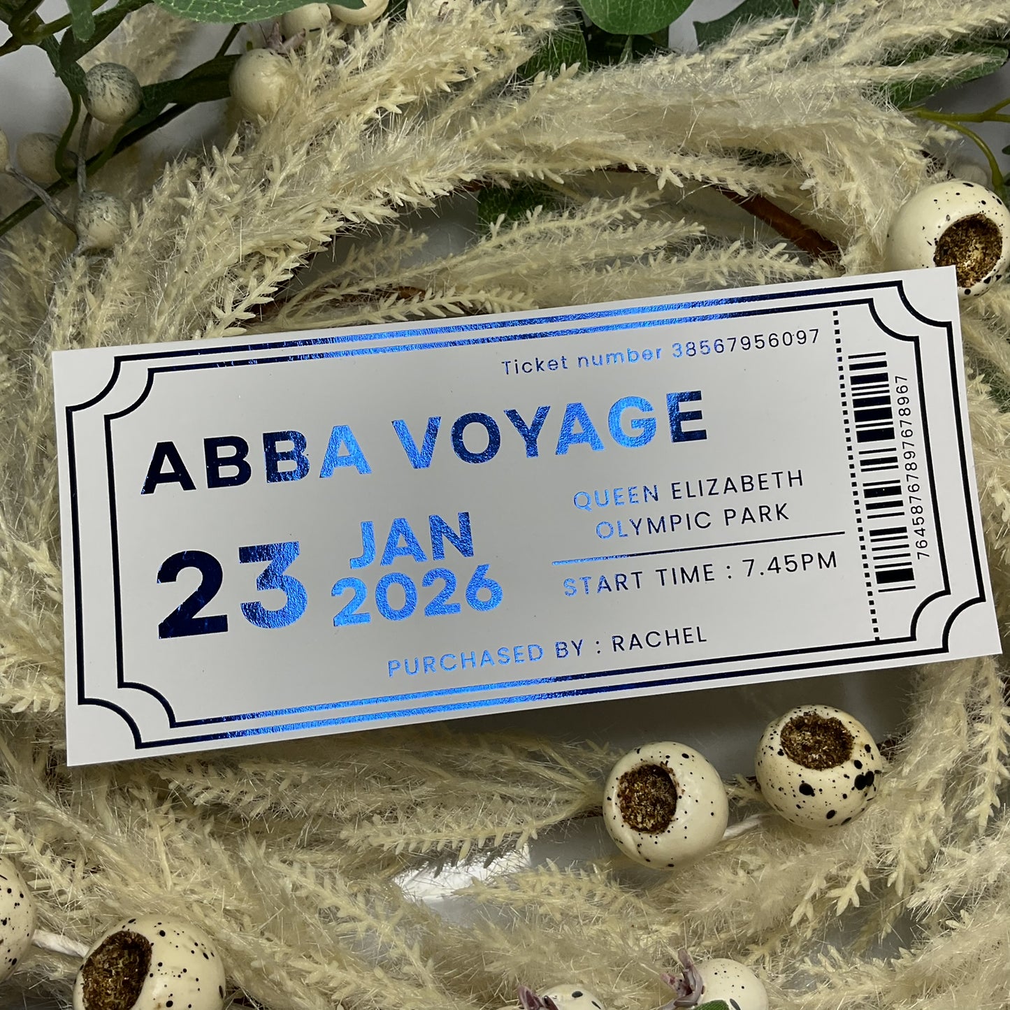 ABBA Voyage Foiled Gift Ticket