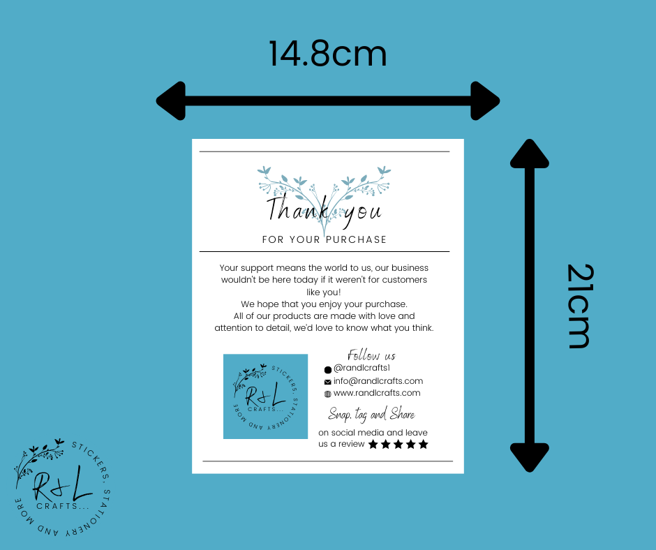 Thank you notes A5 (business)
