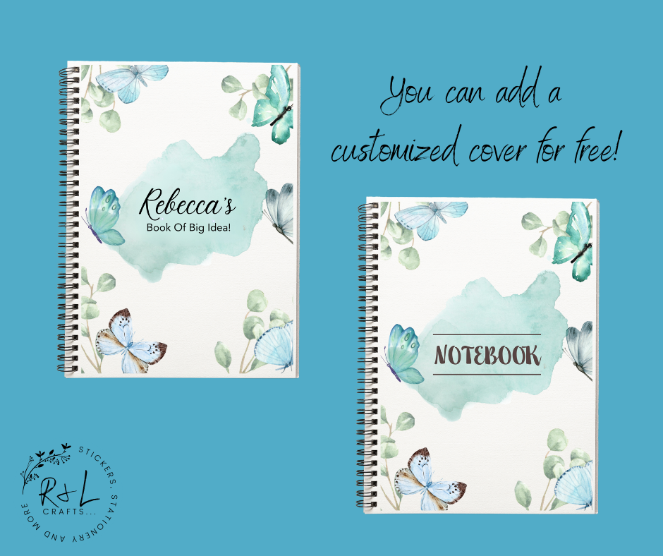 Butterfly blue notebook