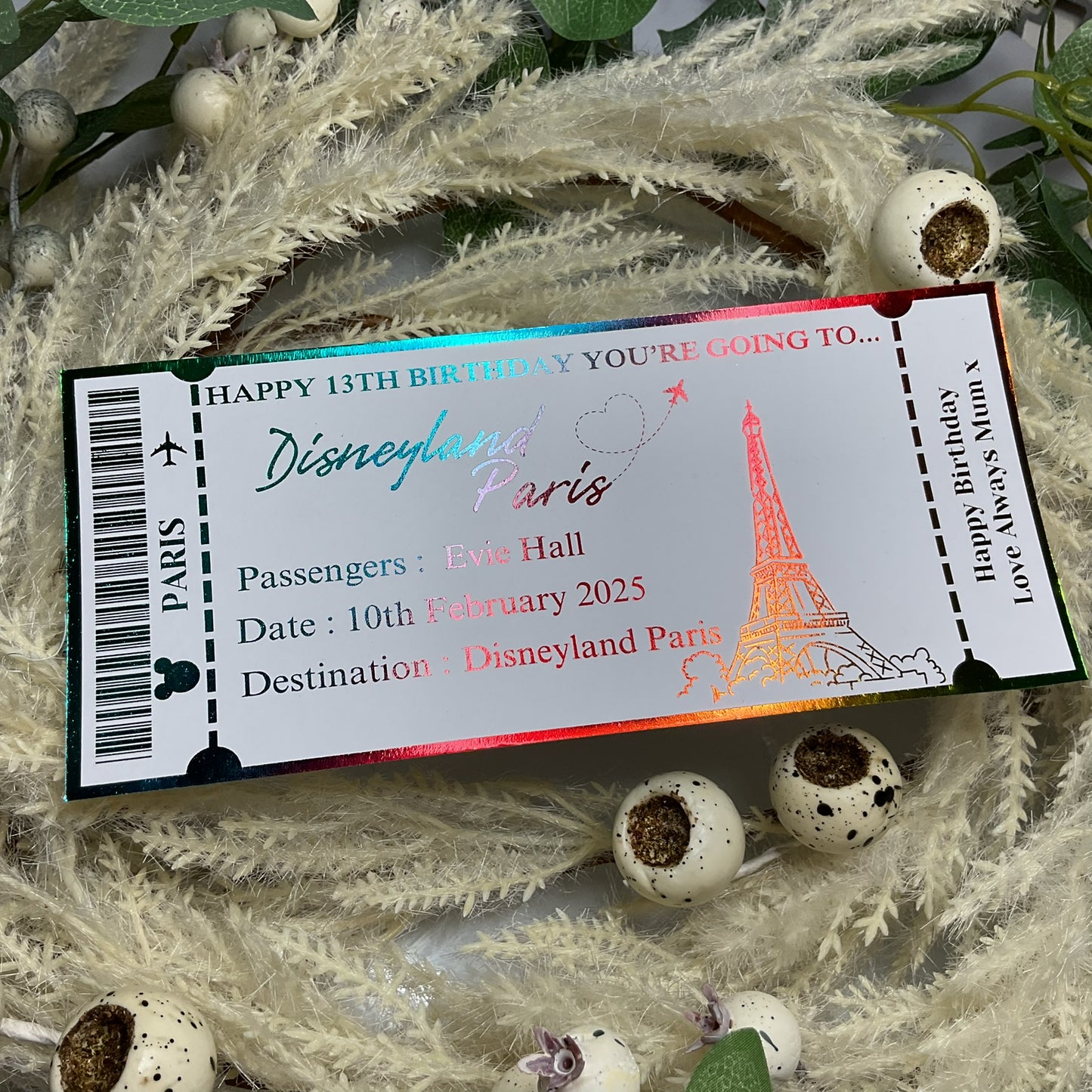 Disneyland Paris Foiled Ticket