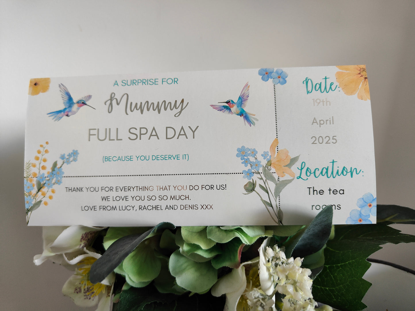 Hummingbird & Wildflower Foiled Ticker