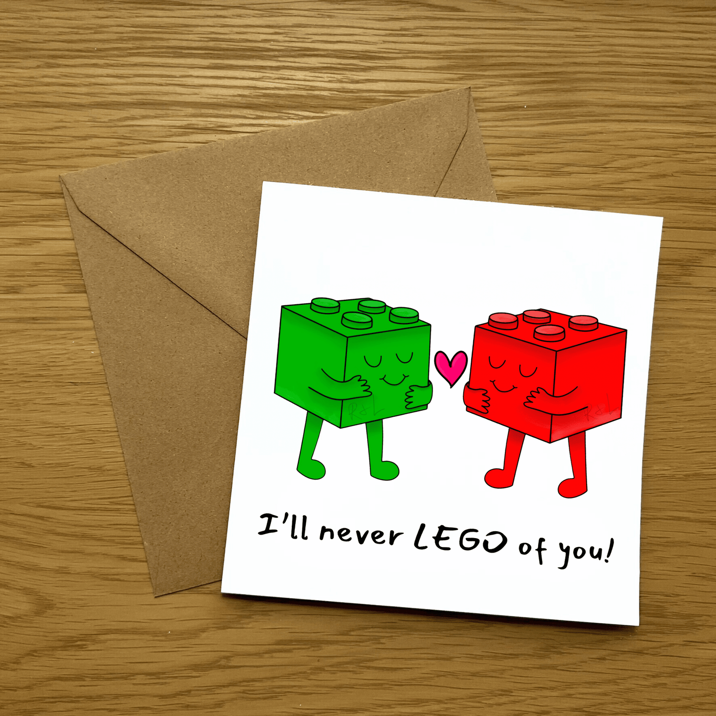 LEGO's in love - valentines and anniversary card