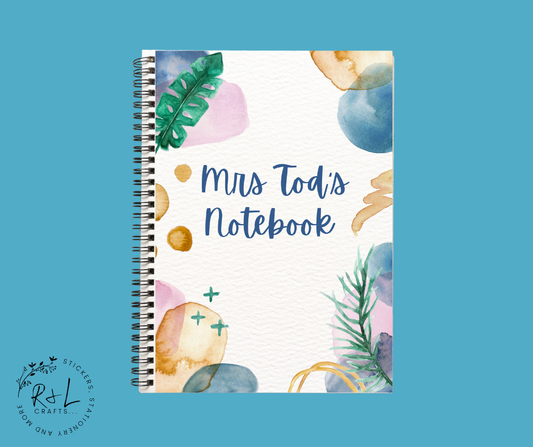 Water colour paradise notebook