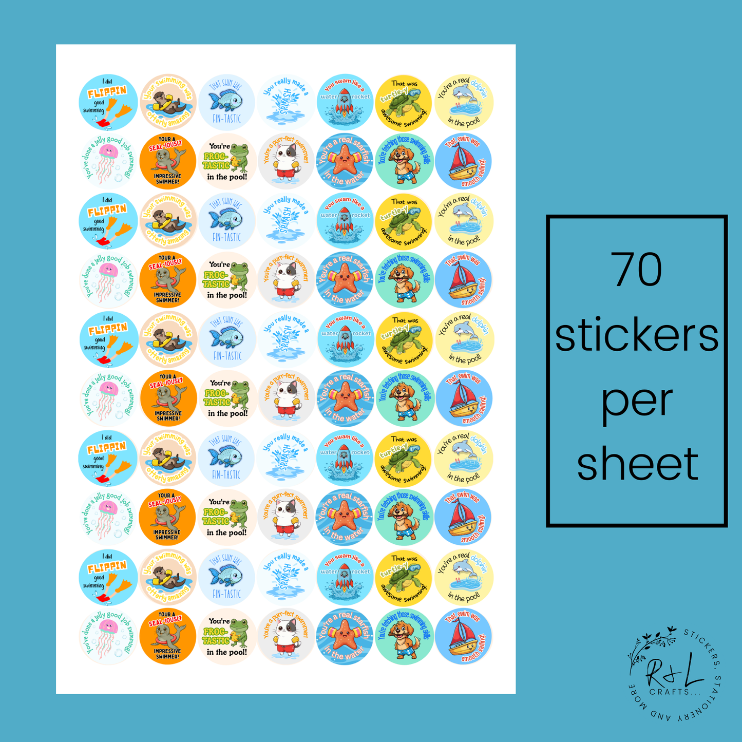 Funny Swimming Teacher Sticker