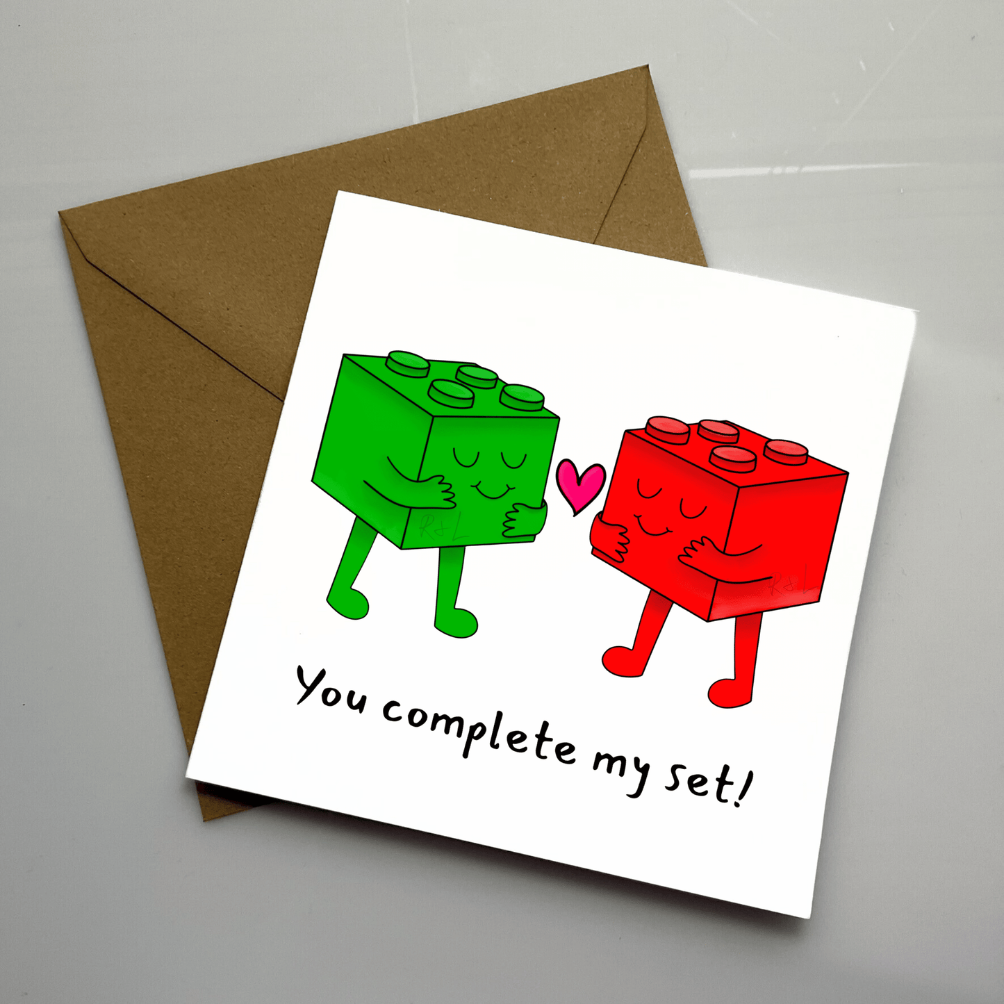 LEGO's in love - valentines and anniversary card