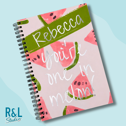 One in a Melon Personalised Wirebound Notebook
