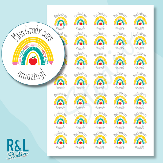 Teacher rainbow - teacher stickers