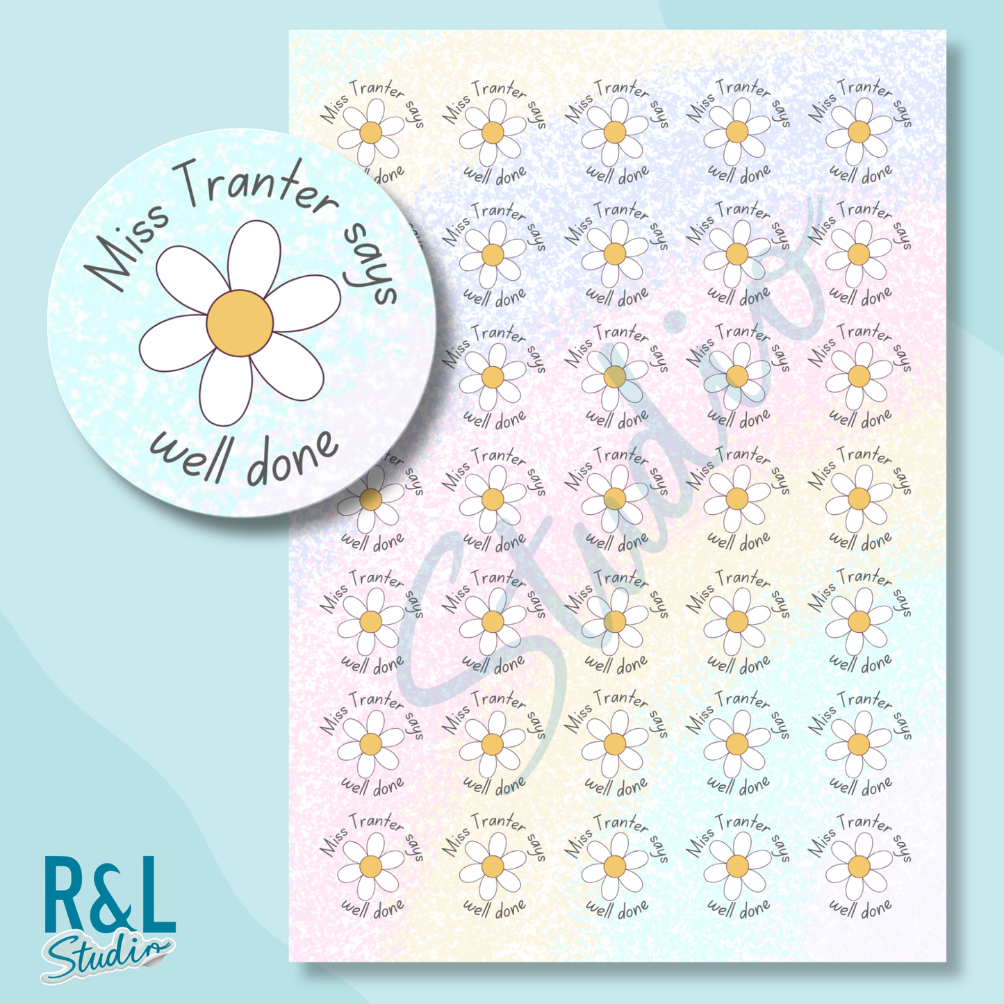 Daisy Teacher Stickers