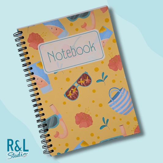Personalised Summer Holiday Wirebound Notebook