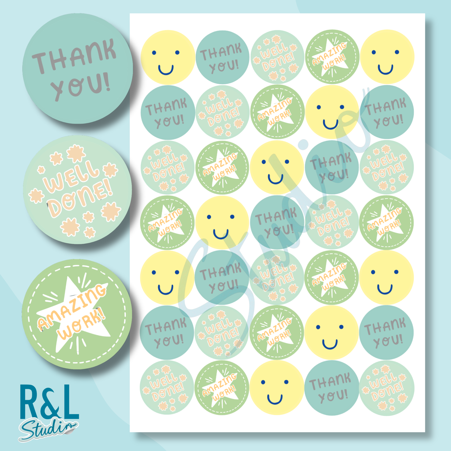 Pastel Reward Teacher Stickers