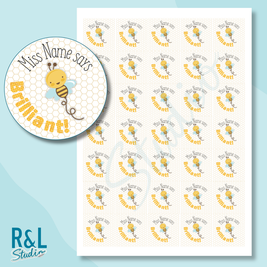 Brilliant bees teacher stickers