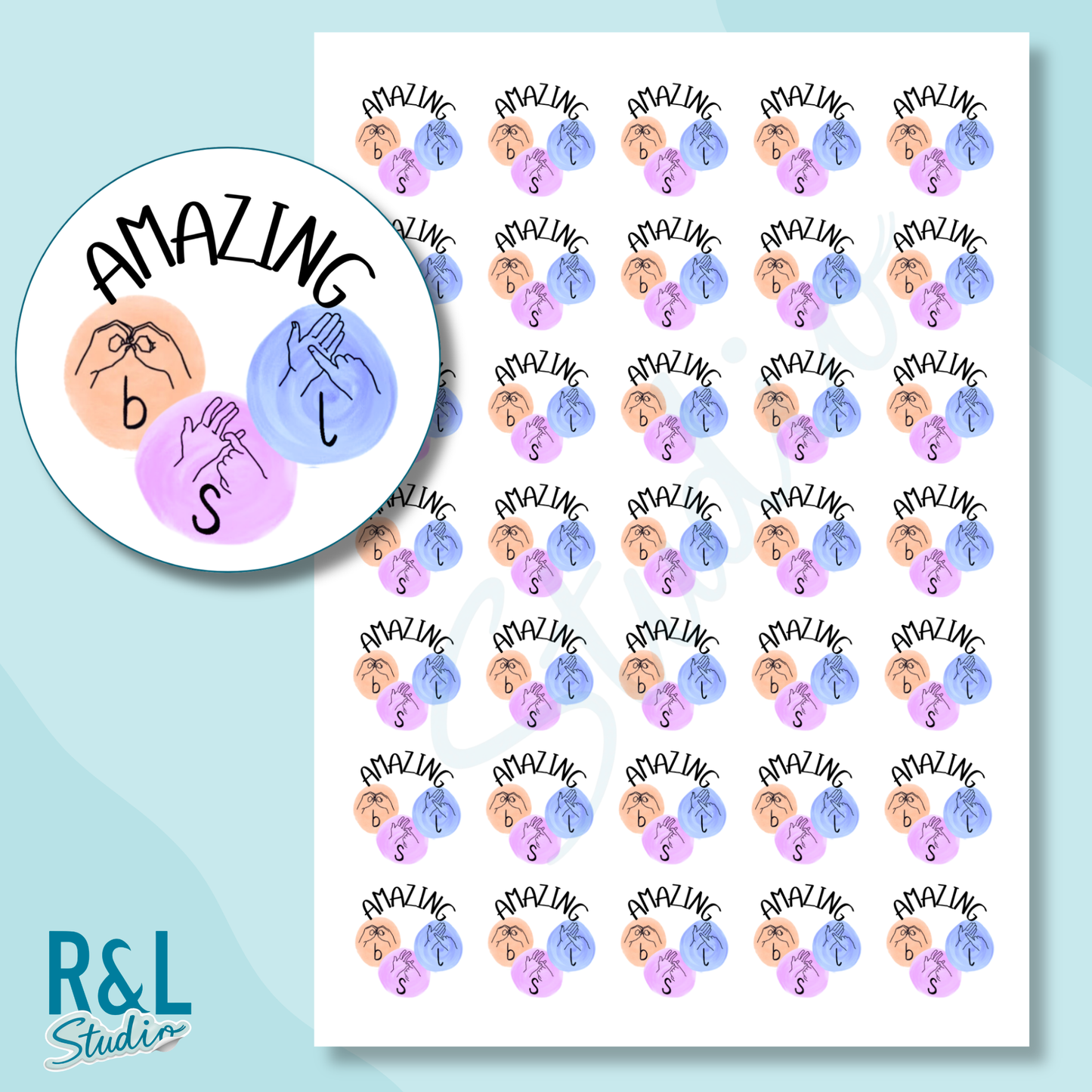 Amazing BSL teacher stickers