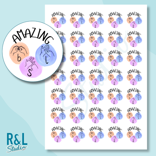 Amazing BSL teacher stickers