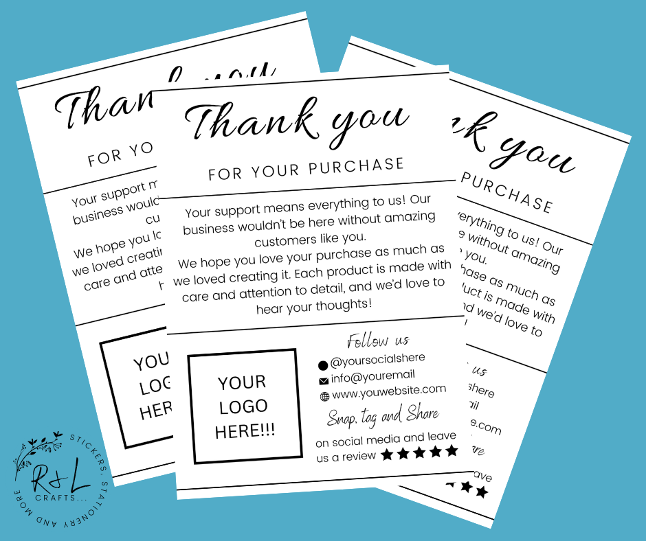 Thank you notes A5 (business)