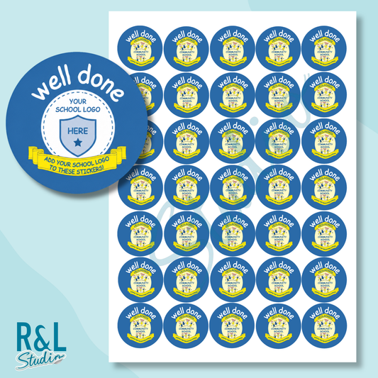 Custom School Logo Teacher Stickers