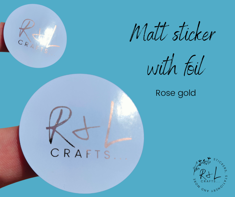Round Business logo stickers - gloss finish with foil