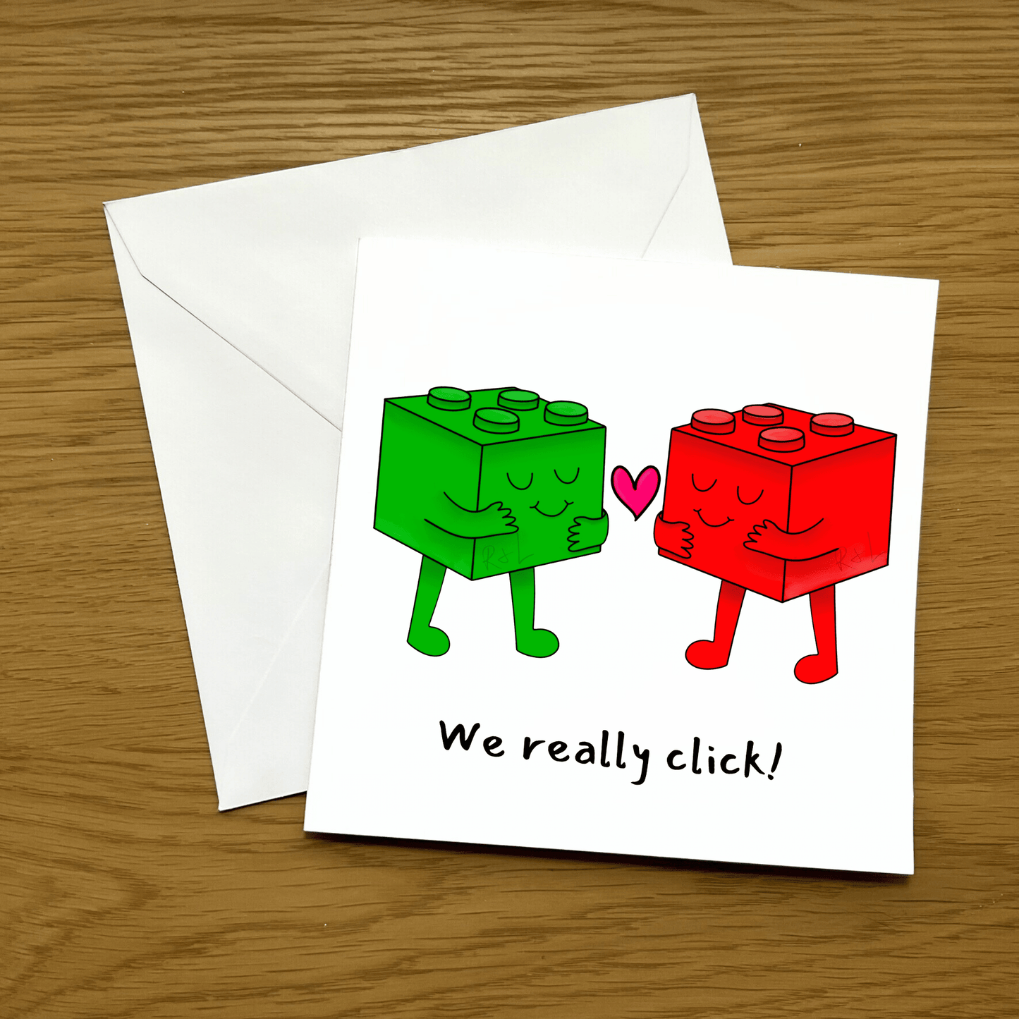 LEGO's in love - valentines and anniversary card