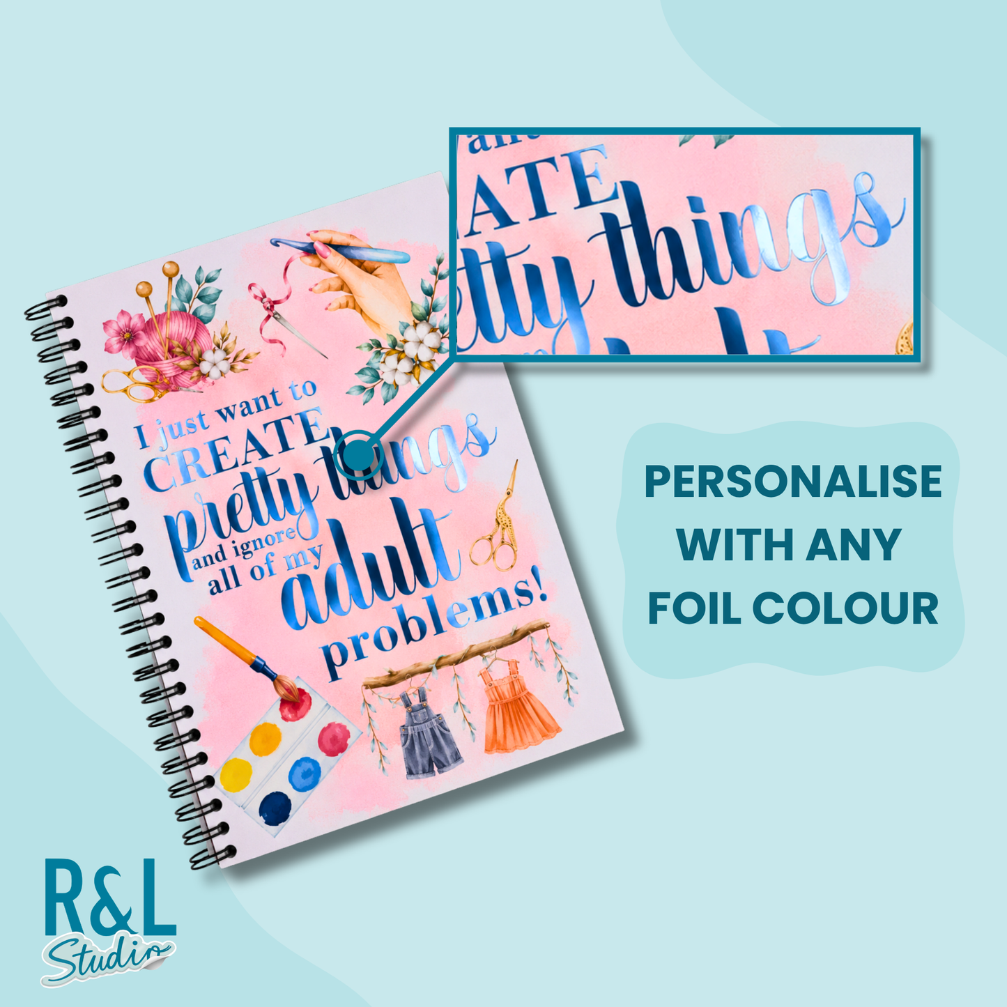 Create Pretty Things Wirebound Notebook
