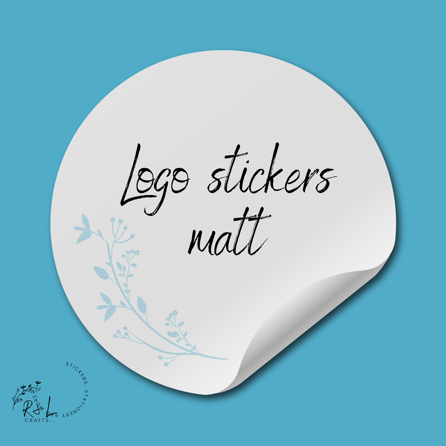 Round Business logo stickers - matt finish