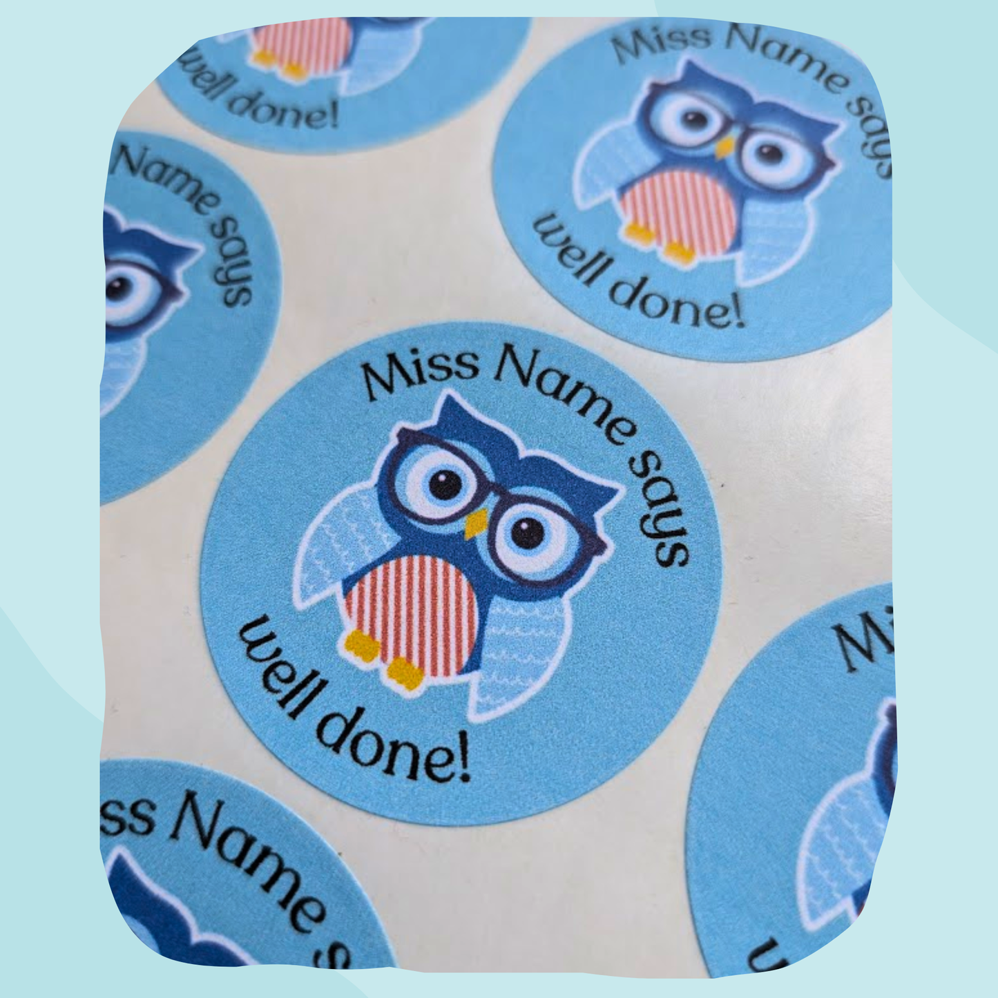 Owl teacher stickers