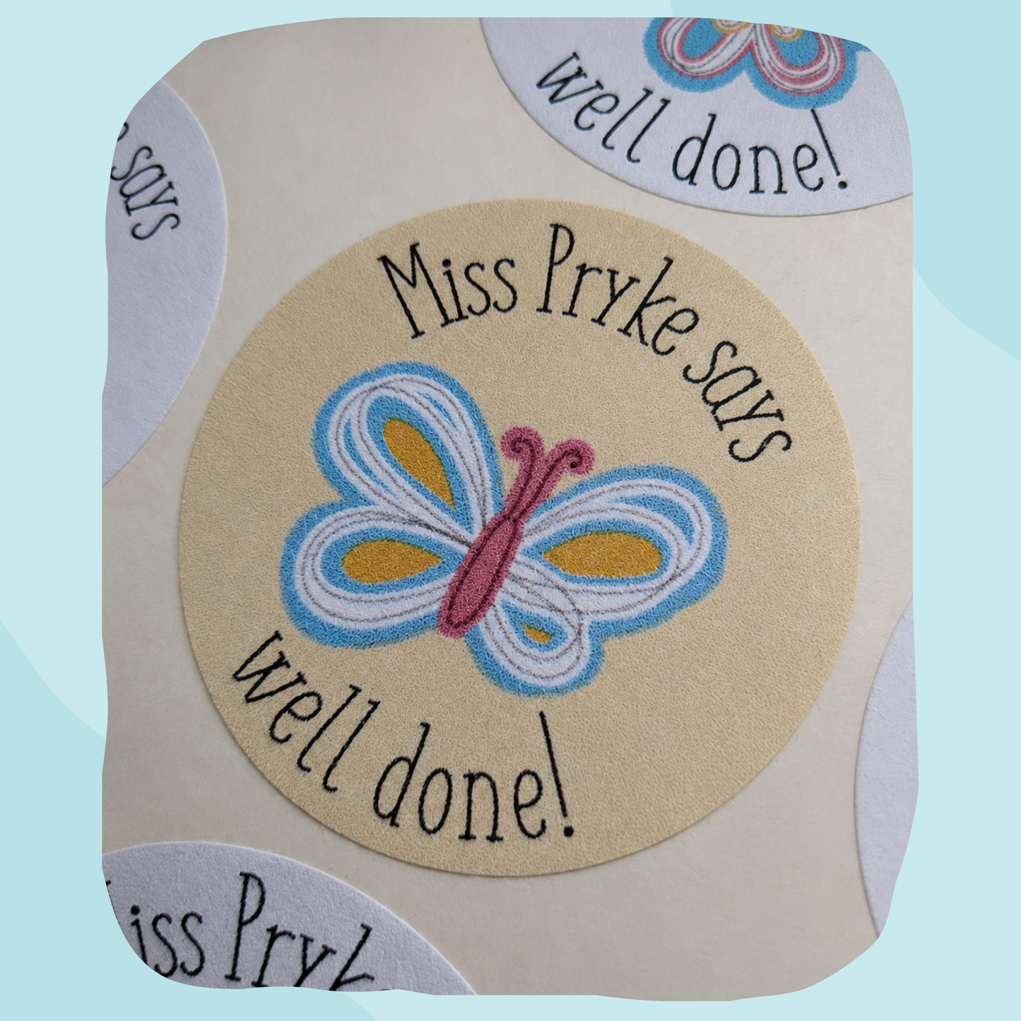 Groovy Butterfly & Flower Teacher Stickers
