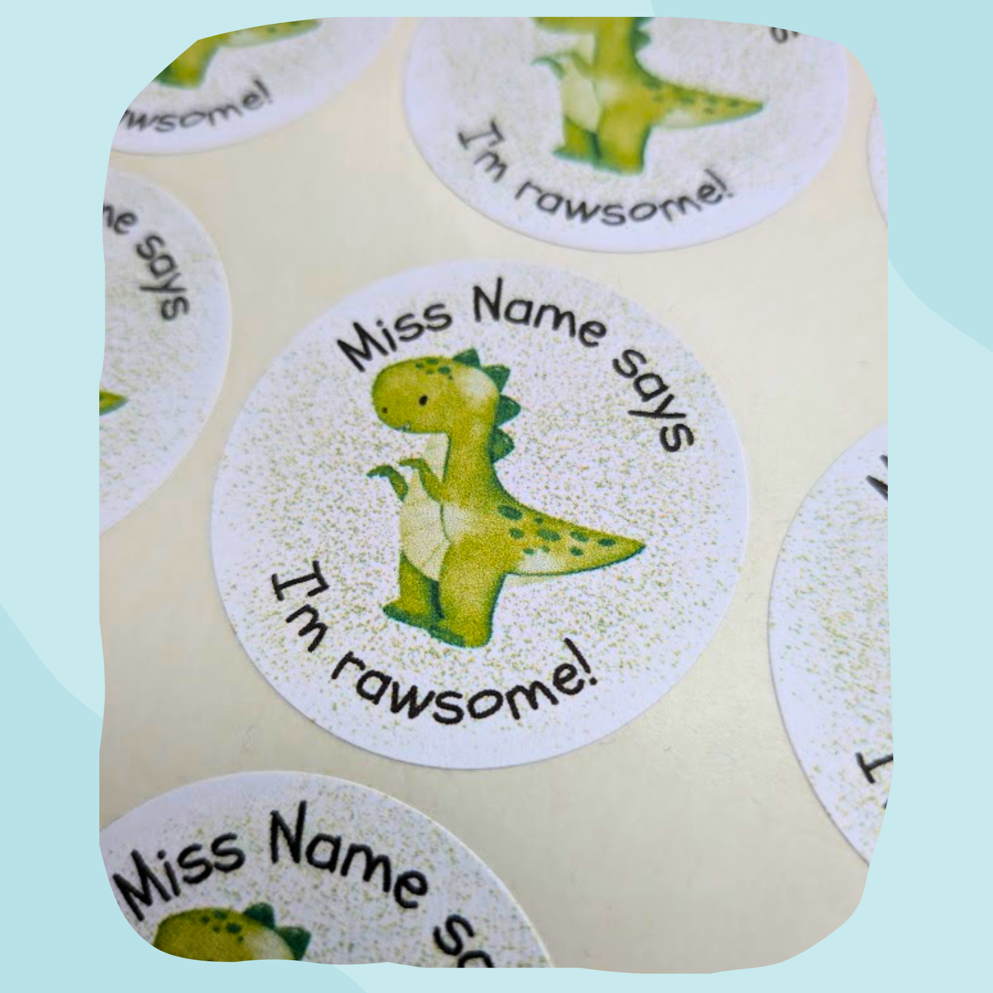 Rawrsome Dinosaur Teacher Stickers