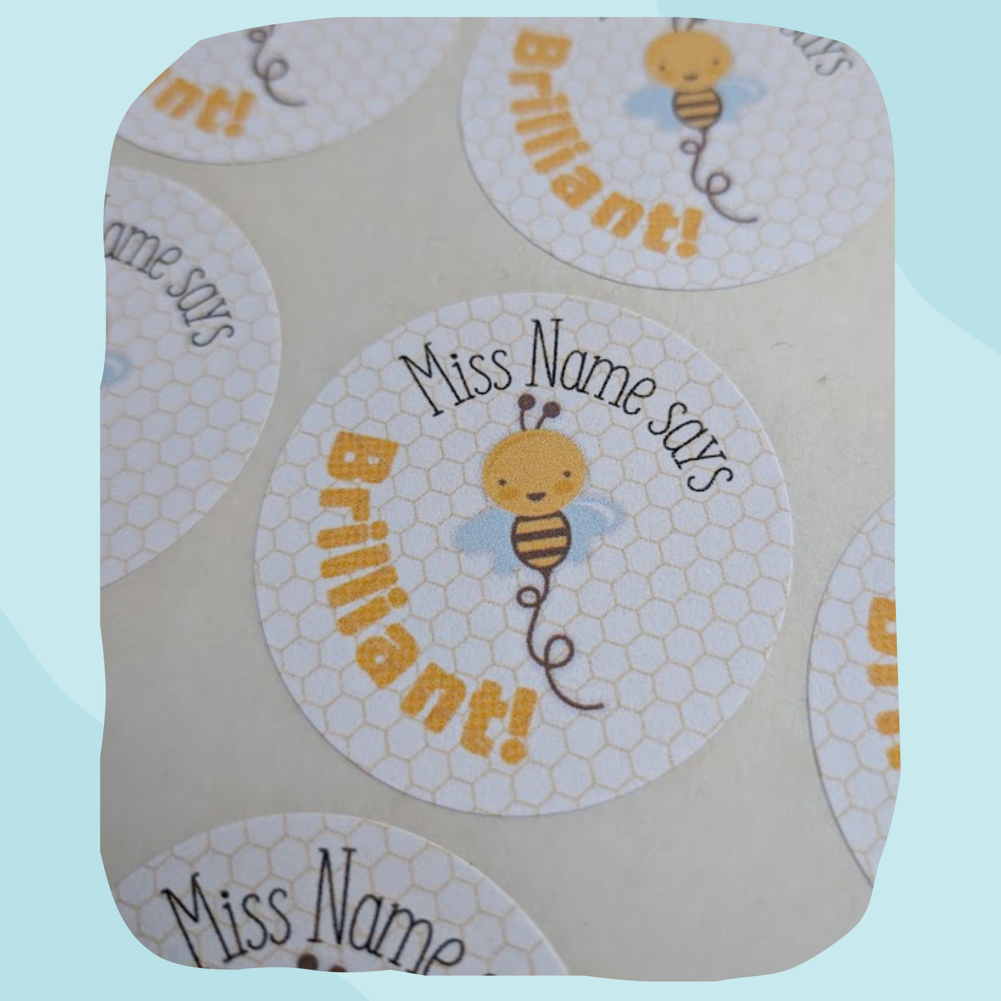 Brilliant bees teacher stickers