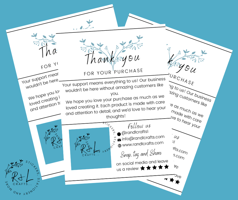 Thank you notes A5 (business)