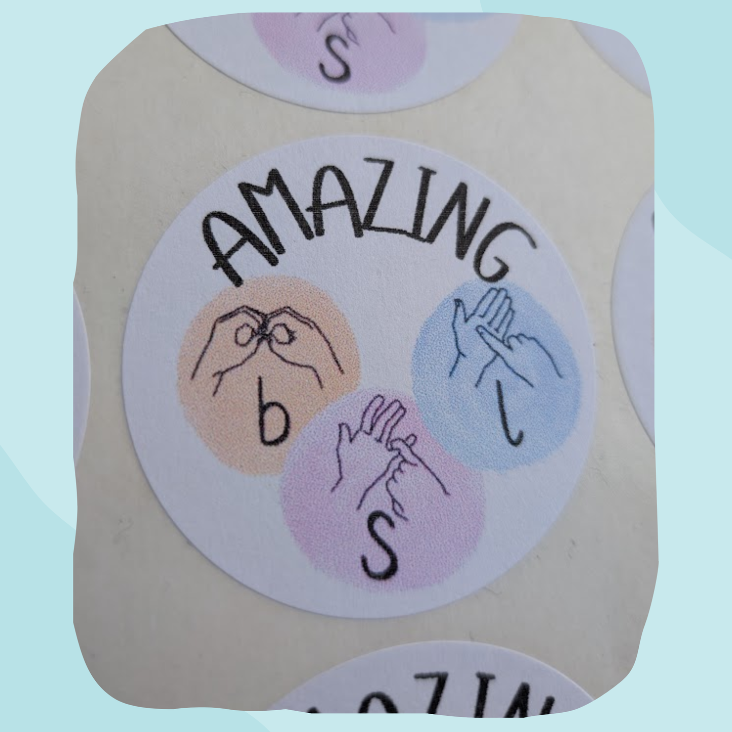Amazing BSL teacher stickers