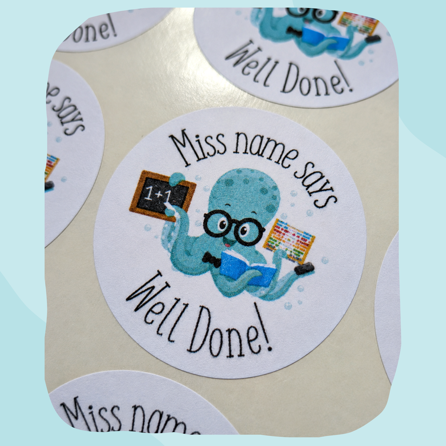 Maths Octopus Teacher Stickers