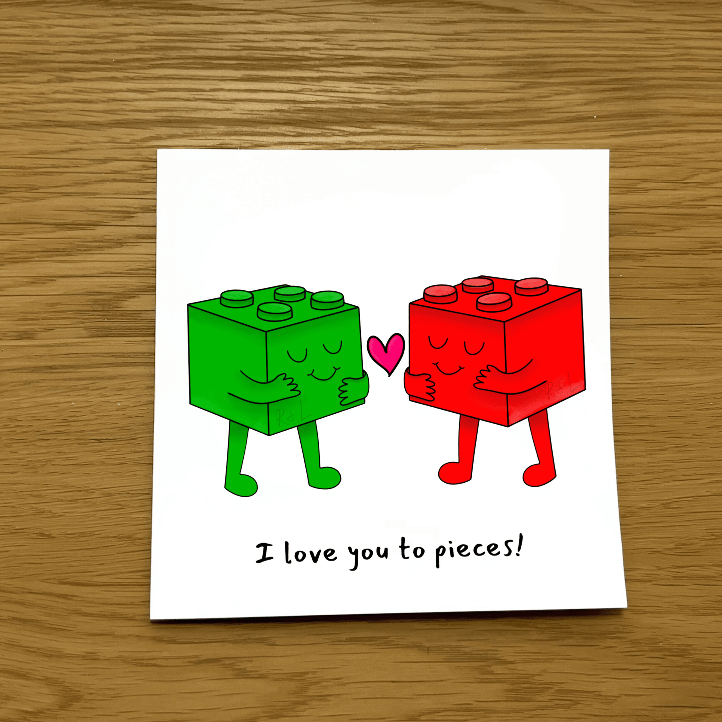 LEGO's in love - valentines and anniversary card