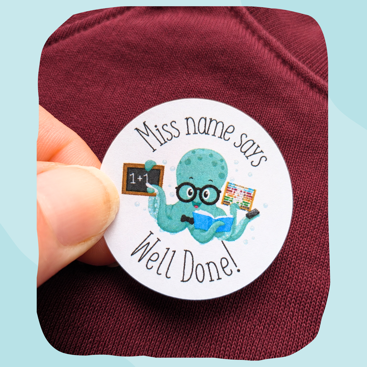 Maths Octopus Teacher Stickers