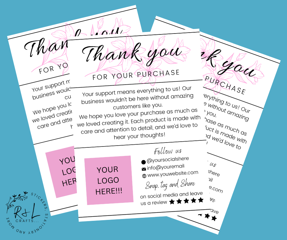 Thank you notes A5 (business)