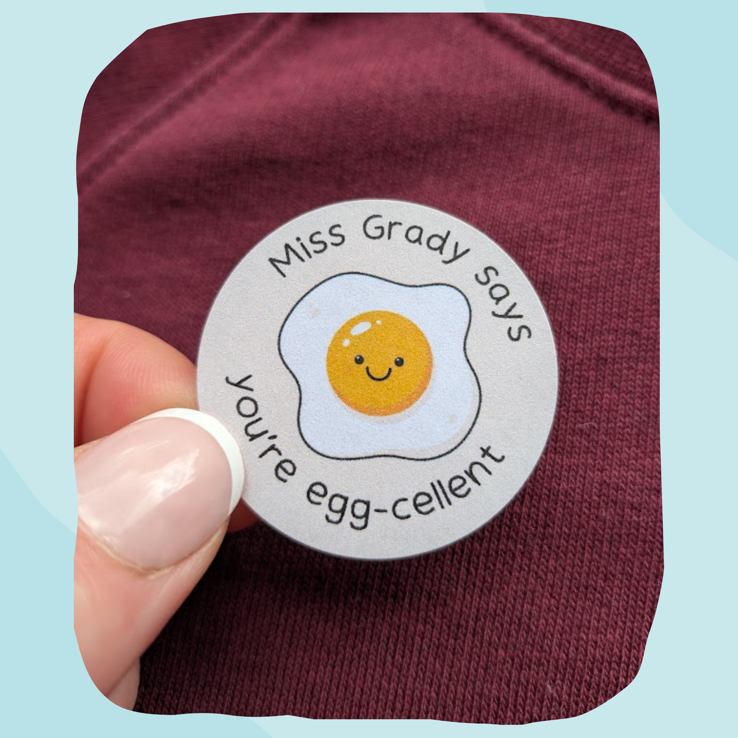 Egg-cellent teacher stickers
