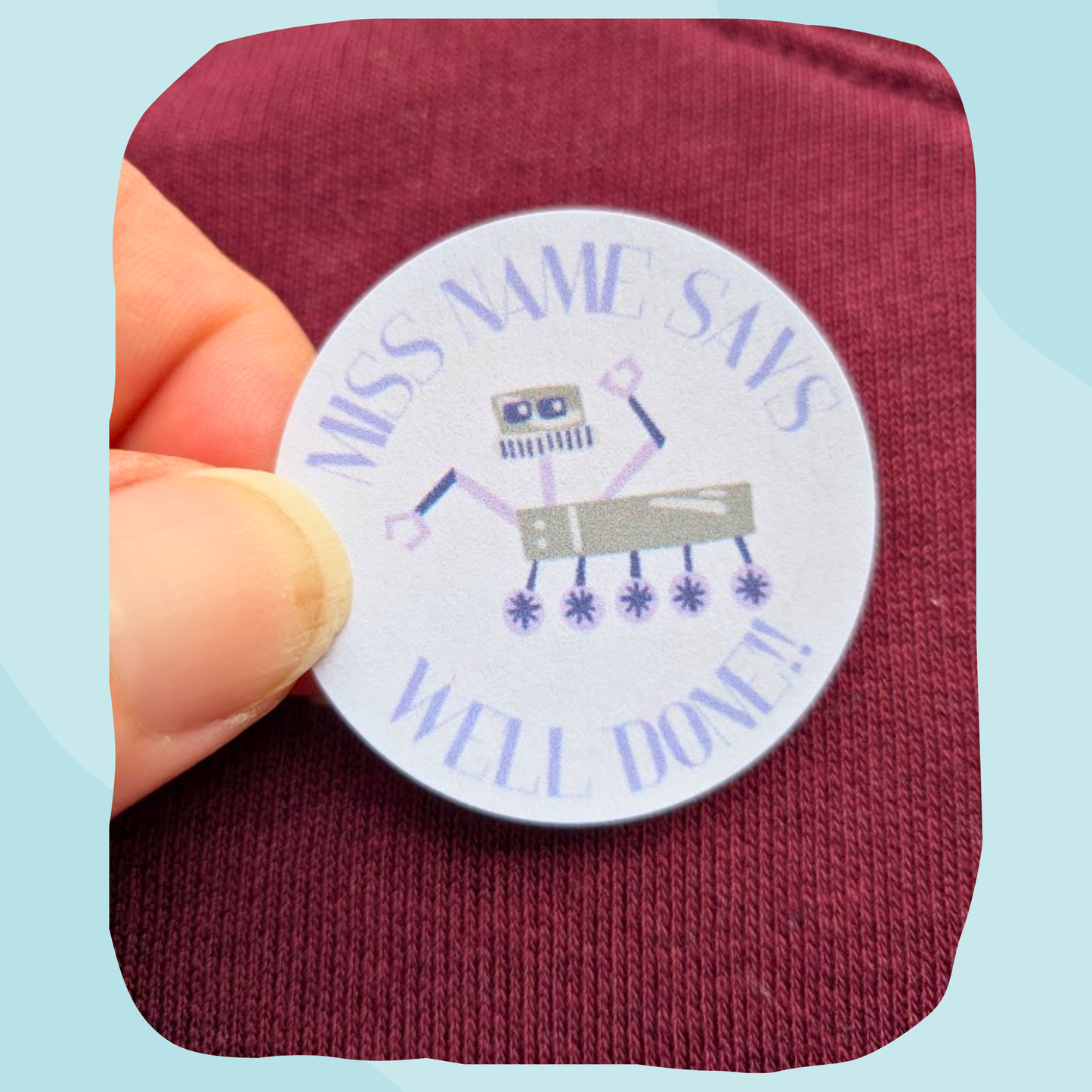 Space bots teacher stickers