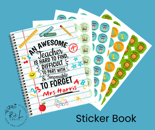 An awesome teacher sticker book