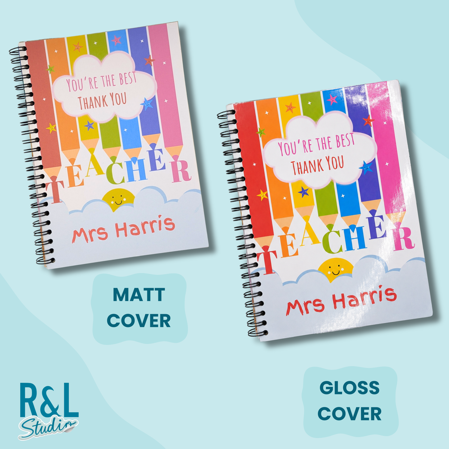 Personalised You're the Best Teacher Wirebound Notebook