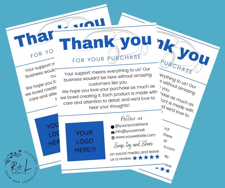 Thank you notes A5 (business)