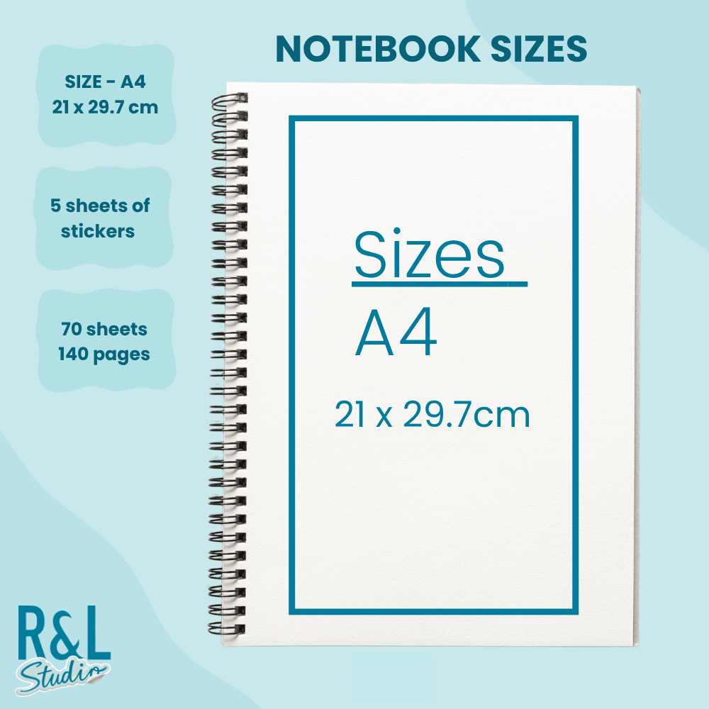 Personalised Rainbow Teacher Sticker Book & Notebook